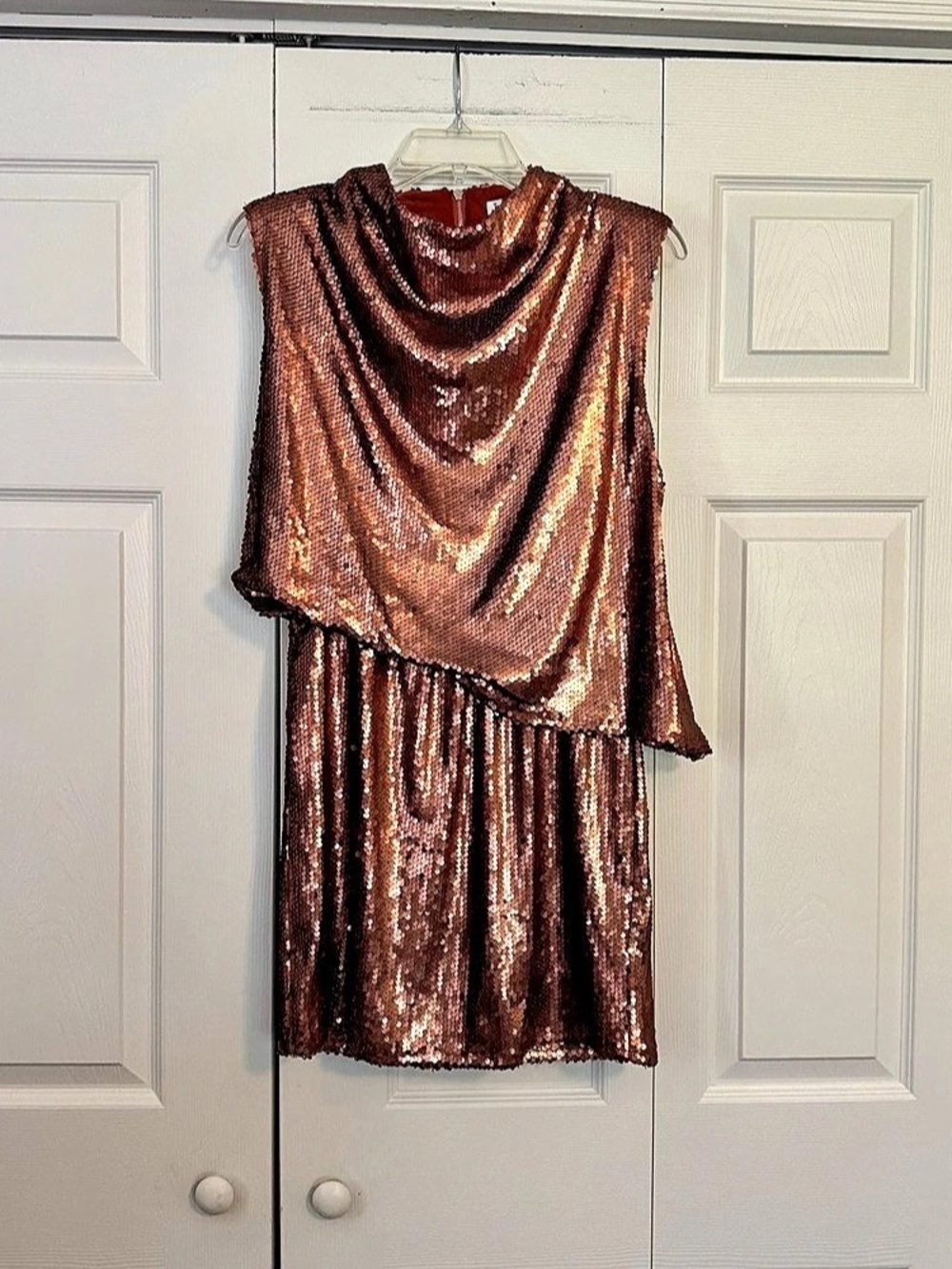 TCEC Sequin Mini Dress in Copper Size Medium
